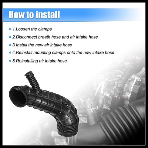 محرك خرطوم آخذ للهواء الأنابيب أنبوب رقم 13543412292 لسيارات BMW X3 2003/09-2006/07 E83 3.0i XDrive 2979 170 KW 231 PS مادة متينة in Saudi Arabia