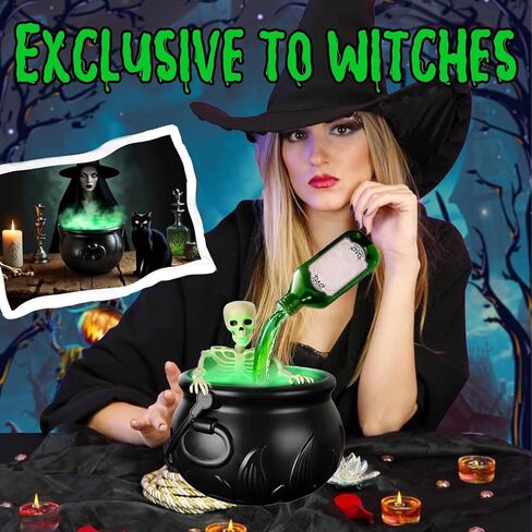 ديكور الهالوين للداخل - 2025 ديكور نيوكولدرون للهالوين، يتميز بجماجم مخيفة وزجاجات جرعة، مثالي للاختيار الأمثل لديكورات المنزل المسكون in Kuwait