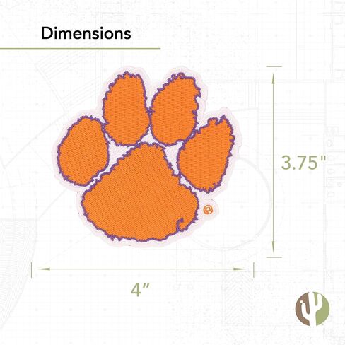 Desert Cactus Clemson University Patch – Embroidered Iron On/Sew On Applique for Blazers, Jackets, Backpacks, Bags, Hats & Tactical Gear – Clemson Tigers (Patch - Design B) in Saudi Arabia