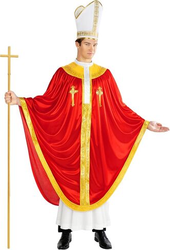 Morph Pope Costume For Adult Men, Bishop Costumes For Adults, Pope Costume Mens, Funny Halloween Costumes For Men in Saudi Arabia