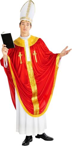 Morph Pope Costume For Adult Men, Bishop Costumes For Adults, Pope Costume Mens, Funny Halloween Costumes For Men in Saudi Arabia