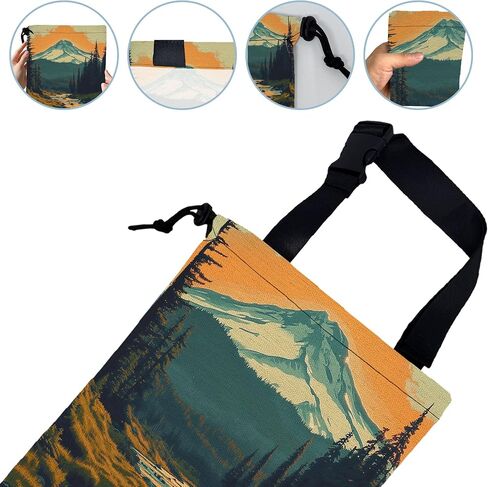 Watercolor Wildflowers Car Garbage Bag,Small Car Trash Bag Hanging Back of Seat,Drawstring Car Trash Bag with Adjustable Buckle,Car Accessories for Camping Travelling in Saudi Arabia