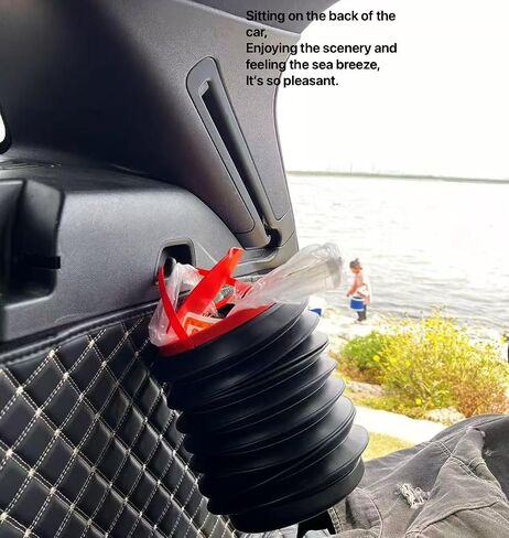1Pcs Travel Collapsible Car Trash Bucket Can Bin,Leak Proof, Automotive Container,Foldable Garbage Can Camping for Gardening，Storage for Front Back Seat Accessories for Auto Office Home in Saudi Arabia