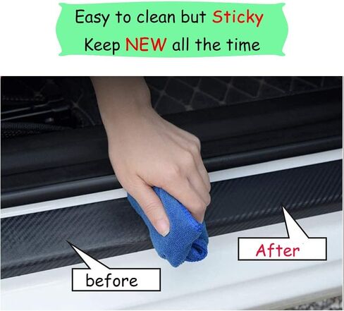 Custom Car Door Sill Protector Personalized Text/Logo Decal Decorative Carbon Fiber Anti-Scratch Sticker Entry Guard Décor in Saudi Arabia