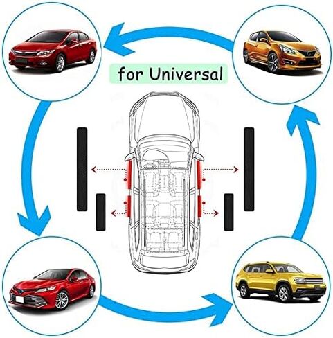 Custom Car Door Sill Protector Personalized Text/Logo Decal Decorative Carbon Fiber Anti-Scratch Sticker Entry Guard Décor in Saudi Arabia