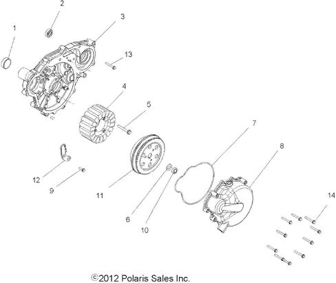 Polaris Ranger Flywheel, Super Ferrite, ATV, Genuine OEM Part 4013968, Qty 1 in Saudi Arabia