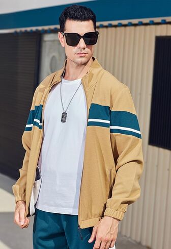 HUNGSON Men's Sweatshirt Suit 2 Piece Outfit Casual Zipper Jackets Sports Jogging Tracksuits Set in Kuwait