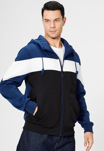 HUNGSON Men's Sweatshirt Suit 2 Piece Outfit Casual Zipper Jackets Sports Jogging Tracksuits Set in Kuwait