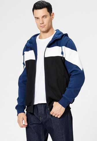 HUNGSON Men's Sweatshirt Suit 2 Piece Outfit Casual Zipper Jackets Sports Jogging Tracksuits Set in Kuwait