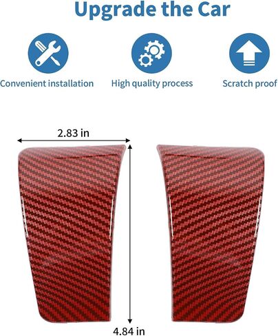for Challenger Seat Belt Trim Cover Fit for Dodge Challenger 2010-2023 Red Carbon Fiber Interior Accessories 2pcs in Saudi Arabia