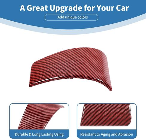 for Challenger Seat Belt Trim Cover Fit for Dodge Challenger 2010-2023 Red Carbon Fiber Interior Accessories 2pcs in Saudi Arabia