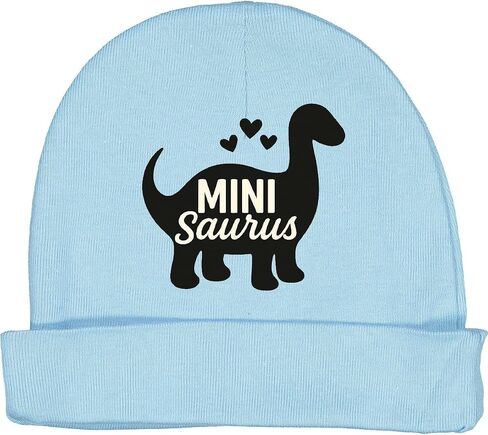 inktastic Mini Saurus Dinosaur Heart Design Baby Beanie Hat in Saudi Arabia