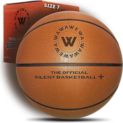 WAWAWEWA The Official Silent Basketball + (New) | Size 7 (29.5") ; Grooved Airless Foam Basketball for Quiet Dribbling and Indoor Training in Kuwait