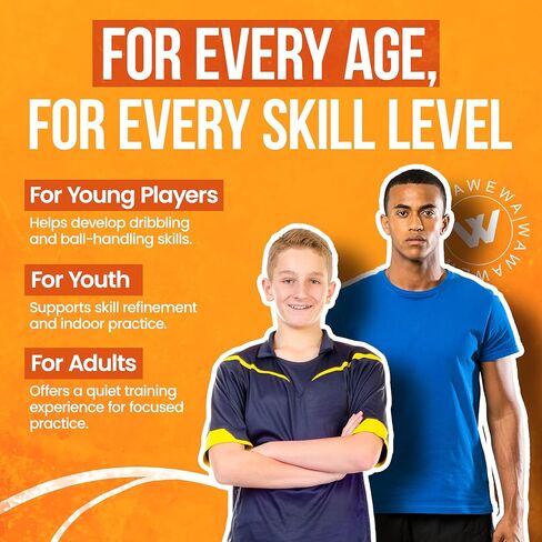 WAWAWEWA The Official Silent Basketball + (New) | Size 7 (29.5") ; Grooved Airless Foam Basketball for Quiet Dribbling and Indoor Training in Kuwait