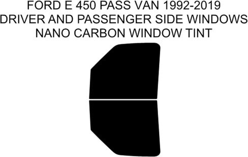 مجموعة ألوان مسبقة القطع من فيلم كربون نانو لسيارة Ford E450 Pass Van 1992-2019 للسائق والركاب التي تعمل بنظام Windows مقطوعة خصيصًا لتناسب نظام Windows الخاص بك.. (50% الكل) in Kuwait