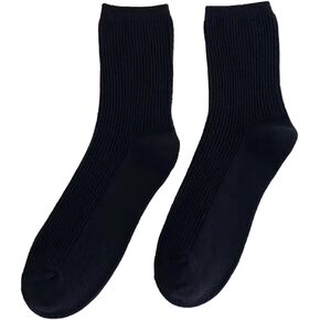 Ribbed Cotton Crew Socks for Women - Stretchy and Comfortable Fit for Everyday Outfits in Saudi Arabia