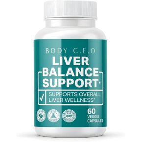 الجسم الرئيس التنفيذي دعم صحة الكبد - مستخلص شوك الحليب والكركم والخرشوف - التخلص من السموم وتخفيف الانتفاخ والطاقة النظيفة لعملية التمثيل الغذائي والهضم ووظيفة الكبد - 60 كبسولة نباتية in Kuwait