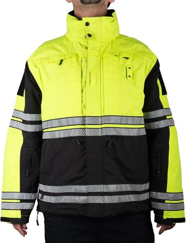 سترة Hi-Vis شديدة التحمل للرجال - سترة Lancer Work Utility & Safety in Kuwait