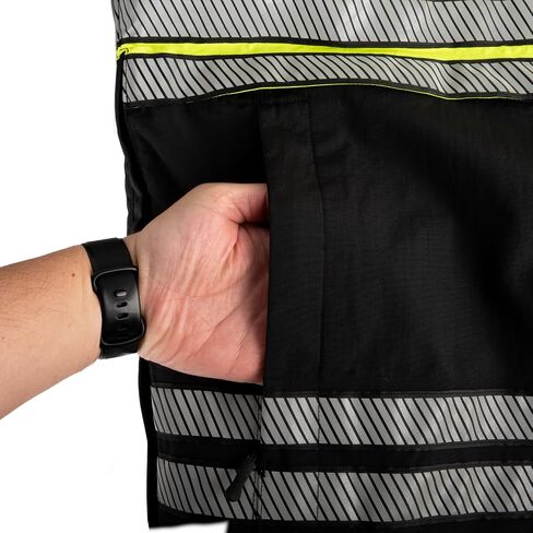 سترة Hi-Vis شديدة التحمل للرجال - سترة Lancer Work Utility & Safety in Kuwait