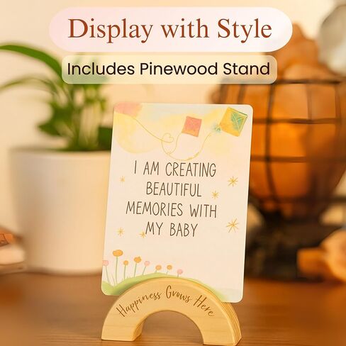 New Mom Affirmation Cards with Stand, 3.75" x 5.25" (Pack of 30), Postpartum Gift for New Mom Self Care in Saudi Arabia