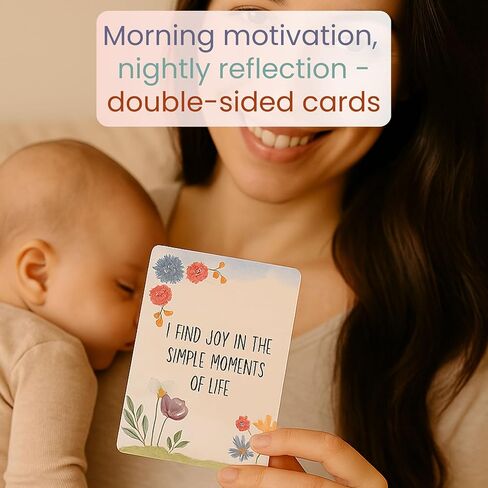 New Mom Affirmation Cards with Stand, 3.75" x 5.25" (Pack of 30), Postpartum Gift for New Mom Self Care in Saudi Arabia