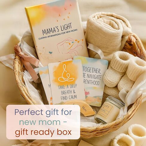 New Mom Affirmation Cards with Stand, 3.75" x 5.25" (Pack of 30), Postpartum Gift for New Mom Self Care in Saudi Arabia