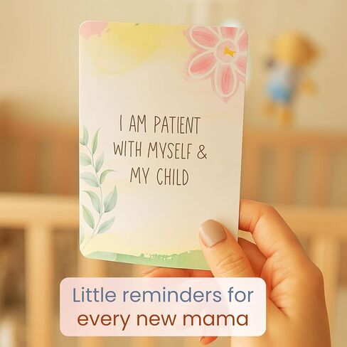 New Mom Affirmation Cards with Stand, 3.75" x 5.25" (Pack of 30), Postpartum Gift for New Mom Self Care in Saudi Arabia