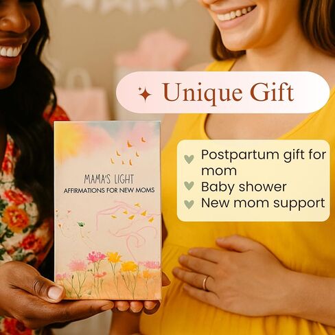 New Mom Affirmation Cards with Stand, 3.75" x 5.25" (Pack of 30), Postpartum Gift for New Mom Self Care in Saudi Arabia