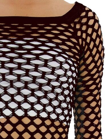 ملابس رقص بأكمام طويلة من شبكة صيد السمك من النايلون من TD Collections in Kuwait
