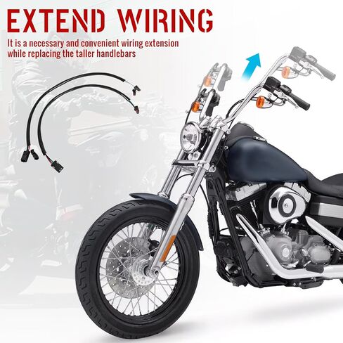 12.5 Inch Handlebar Wire Extersion Kit fit for Harley Softail 2011-2025,Harlry Dynas 2012-2025,Harley Touring Sportsters 2014-2025,CAN Bus Circuit,2PCS in Saudi Arabia