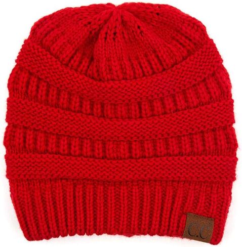 ScarvesMe Women Men Solid Color Ribbed Beanie Hat with Button for Mask in Kuwait