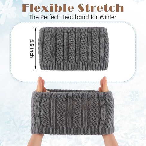 4 Pack Satin Lined Winter Headbands for Women, Silk Lined Messy Bun Ponytail Beanie Cap, Winter Warm Knit Thick Hat Ear Warmers for Natural Curly Black Ponytail Hair in Saudi Arabia