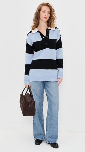 سترة صوفية نسائية ذات ياقة مخططة من MOON RIVER in Saudi Arabia