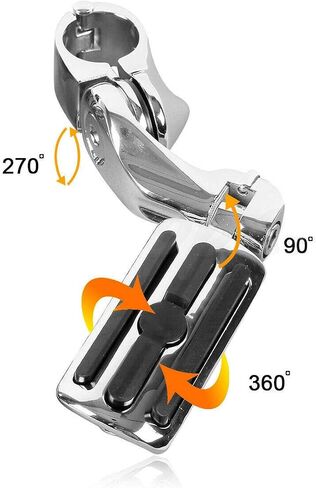 TCMT Chrome 1.25" 3.2cm Adjustable Highway Foot Pegs Footpeg Fits For Harley Touring Road King Street Glide Road Glide Electra Glide Softail Sportster XL 883 1200 Dyna with 1.25" Engine Guards in Saudi Arabia