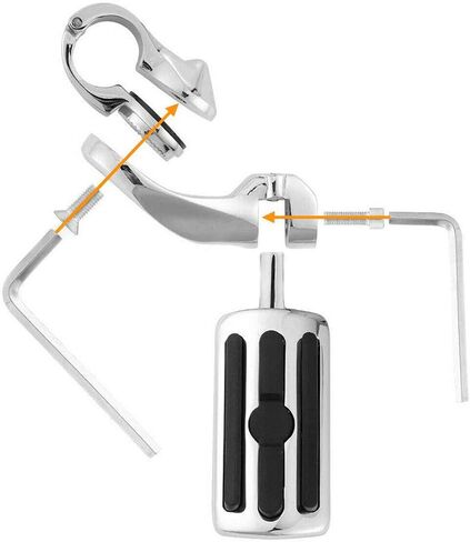 TCMT Chrome 1.25" 3.2cm Adjustable Highway Foot Pegs Footpeg Fits For Harley Touring Road King Street Glide Road Glide Electra Glide Softail Sportster XL 883 1200 Dyna with 1.25" Engine Guards in Saudi Arabia