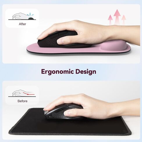 TECKNET 3 Pack Mouse Pad with Anti-fray Stitching, Waterproof Surface & Non-Slip Rubber Base with Stitched Edges Gaming Mouse Mat for Laptop，Compatible with Laser and Optical Mice - Black in Saudi Arabia