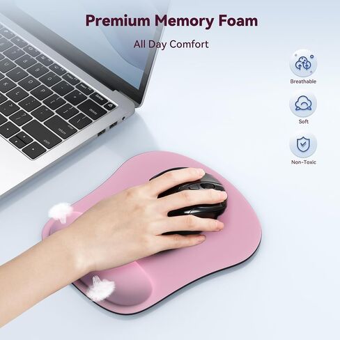 TECKNET 3 Pack Mouse Pad with Anti-fray Stitching, Waterproof Surface & Non-Slip Rubber Base with Stitched Edges Gaming Mouse Mat for Laptop，Compatible with Laser and Optical Mice - Black in Saudi Arabia