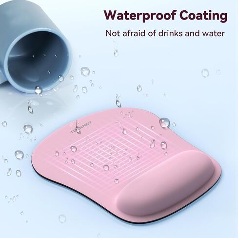 TECKNET 3 Pack Mouse Pad with Anti-fray Stitching, Waterproof Surface & Non-Slip Rubber Base with Stitched Edges Gaming Mouse Mat for Laptop，Compatible with Laser and Optical Mice - Black in Saudi Arabia