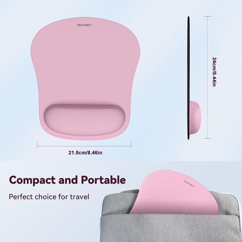 TECKNET 3 Pack Mouse Pad with Anti-fray Stitching, Waterproof Surface & Non-Slip Rubber Base with Stitched Edges Gaming Mouse Mat for Laptop，Compatible with Laser and Optical Mice - Black in Saudi Arabia