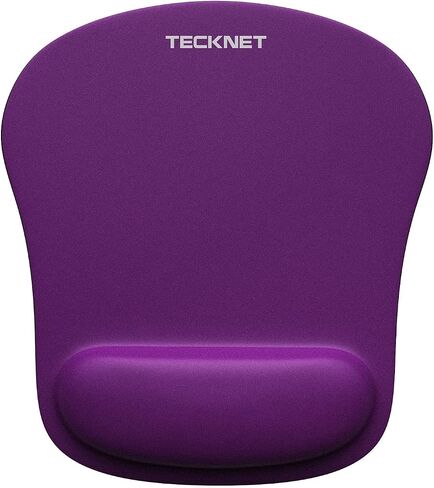 TECKNET 3 Pack Mouse Pad with Anti-fray Stitching, Waterproof Surface & Non-Slip Rubber Base with Stitched Edges Gaming Mouse Mat for Laptop，Compatible with Laser and Optical Mice - Black in Saudi Arabia