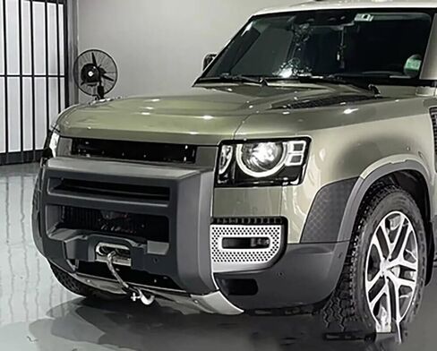 Fits LR Defender 90 110 2020-2025 Front Bumper Rear Skid Plate Bumper Guard Bar Trim Cover ABS in Saudi Arabia