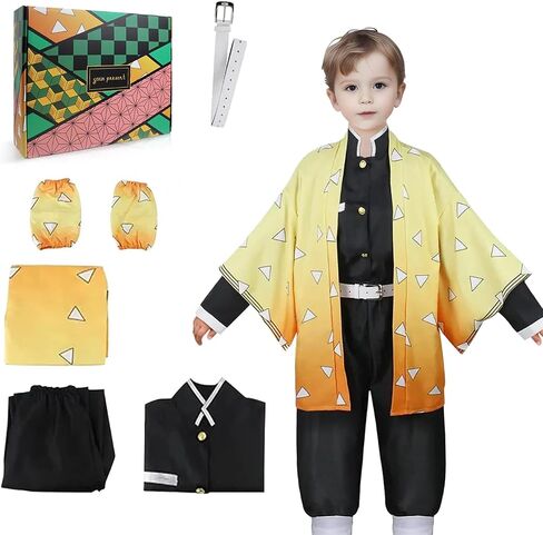 Anime Cosplay Costume Kids Uniform, Halloween Kimono Role Play Outfit Set for Boys and Girls in Saudi Arabia