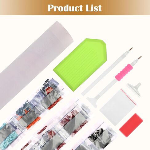 MXJSUA Diamond Painting Kits for Adults, 5D Diamond Art Kits for Beginners, DIY Full Drill Picture with Diamond for Home Wall Decor, 12x16 Inch - Scenery in Saudi Arabia