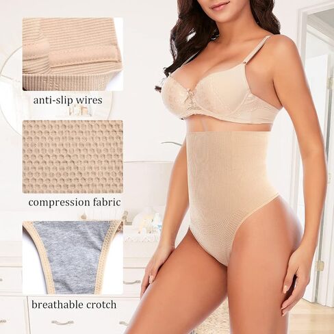 Thong Shapewear for Women Tummy Control Seamless High Waist Body Shaper Underwear Shaping Panties in Saudi Arabia
