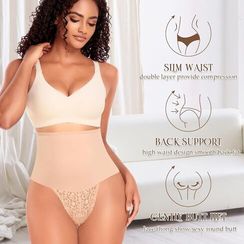 Thong Shapewear for Women Tummy Control Seamless High Waist Body Shaper Underwear Shaping Panties in Saudi Arabia