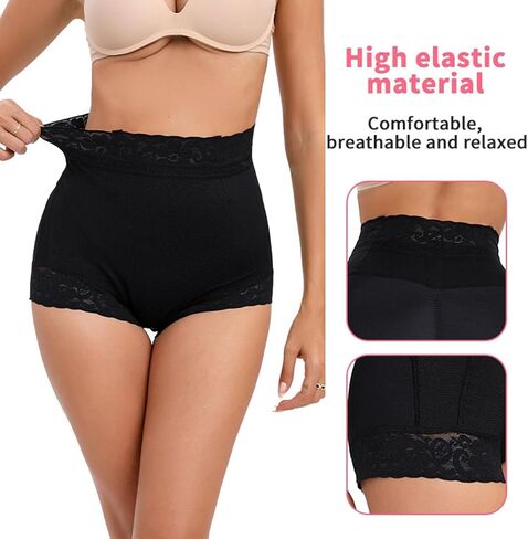 2PCS Women Butt Lifting Panties Lace Classic Daily Wear Body Shaper Butt Lifter Panty Tummy Control Shapewear in Saudi Arabia