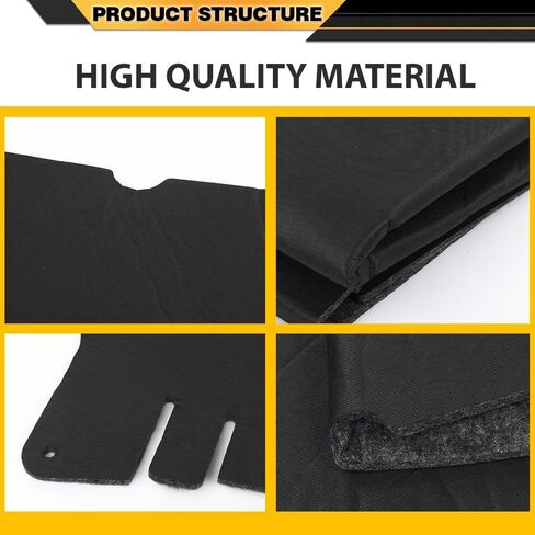 Hood Insulation Pad 1/2" Heat Blanket with Clips Compatible with 2002-2009 Dodge Ram 2500 3500 Black in Saudi Arabia