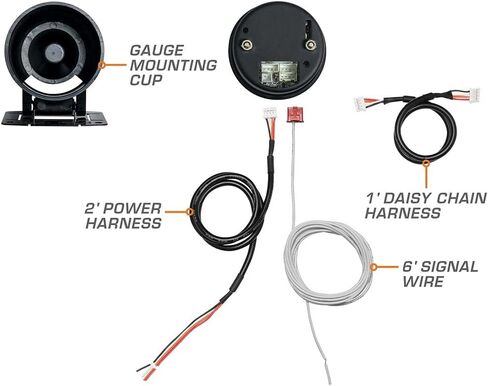 مقياس سرعة الدوران GlowShift Elite 10 ألوان 10,000 دورة في الدقيقة - يتضمن ضوء تحذير مجاني - لمحركات تعمل بالغاز من 1 إلى 10 أسطوانات - قرص أسود - عدسة ملونة - وظيفة استدعاء الذروة - 2-1/16 بوصة 52 مم in Kuwait