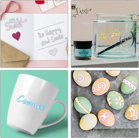 20 قطعة من أقلام التحديد التفصيلية، قلم تحديد للتظليل، مجموعة أقلام تحديد الخطوط العريضة ذات الخط المزدوج، علامات طلاء معدنية لأقلام الورق السوداء وعلامات لامعة ومستلزمات سجل القصاصات in Kuwait