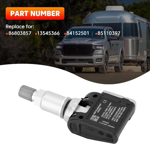 مستشعر TPMS، مستشعرات مراقبة ضغط إطارات المقطورة 433 ميجاهرتز متوافقة مع موديلات 2019-2025 جي إم سي تشيفي كاديلاك مع مستشعرات ضغط إطارات المقطورة فقط (رمز RPO XL8)، استبدل 86803857، 4 قطع in Saudi Arabia